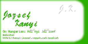 jozsef kanyi business card